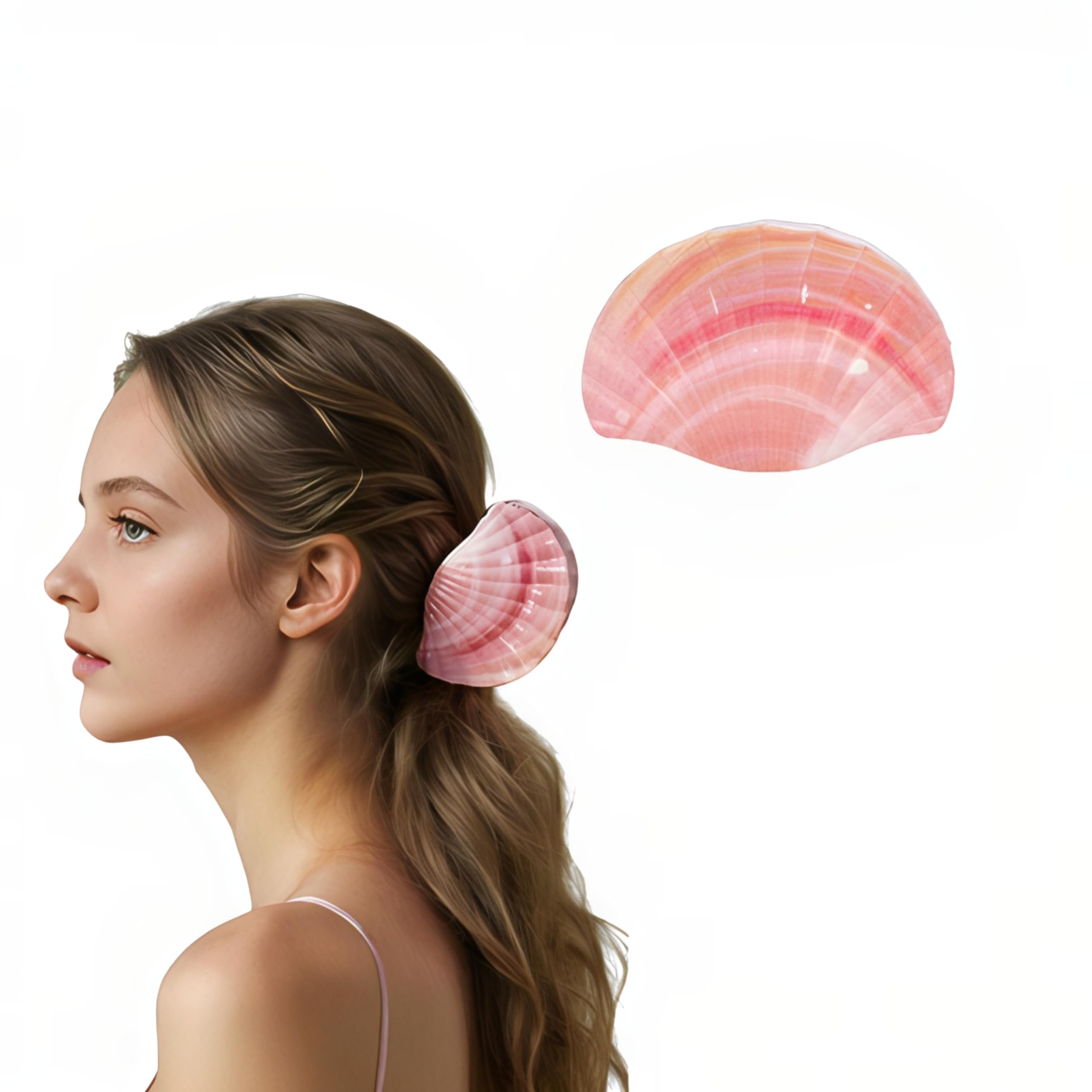 Viral Frasier Sterling Shell Pink Hair Claw Clips Set Found these claw clips while I was waiting to checkout at  main image 2