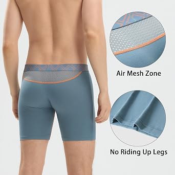 Men's Bulge Enhancing Pouch Boxer Briefs Air Mesh Sport Underwear