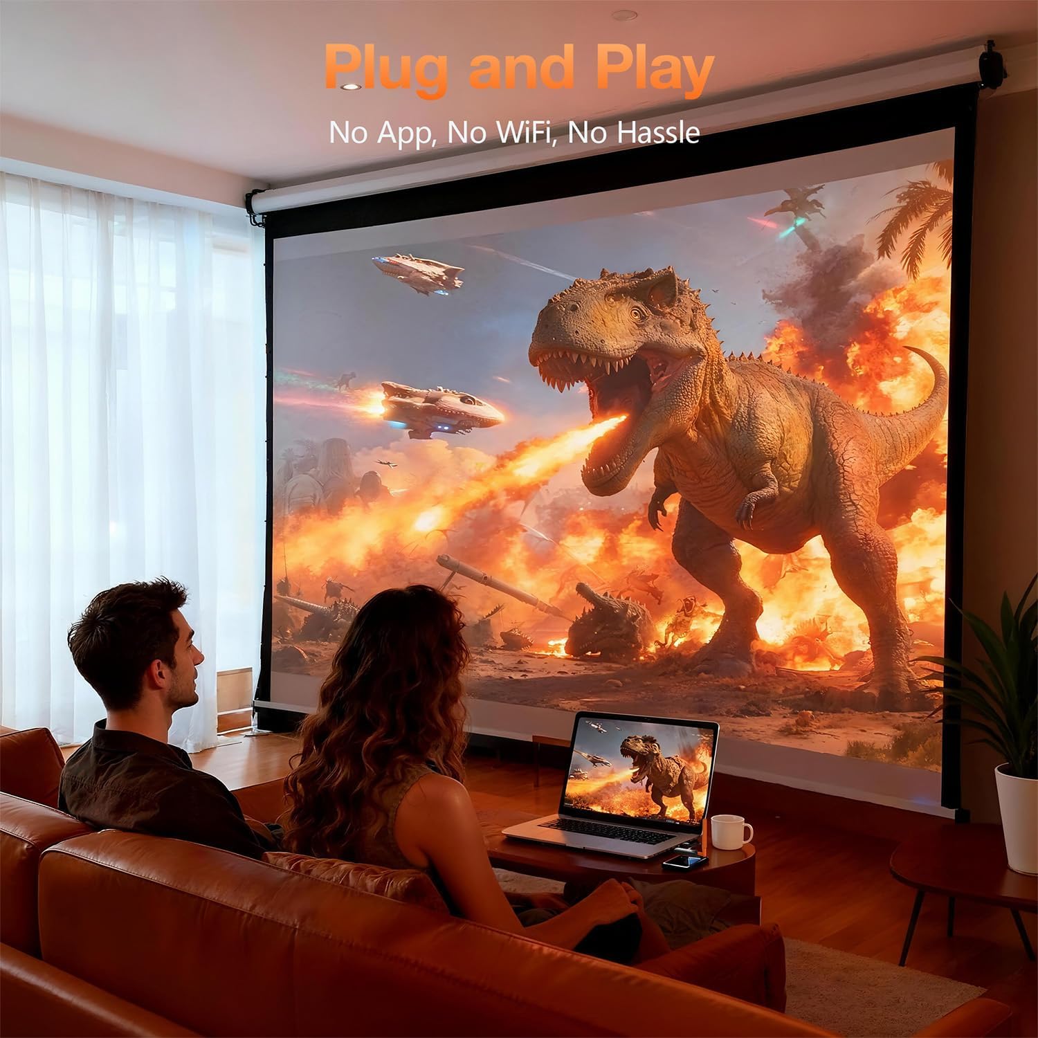 Wireless HDMI Transmitter, 656FT/200M Long Range, 5.8G, 4K Decode 1080P HD Output