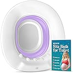 RUGUO Sitz Bath for Toilet Seat - Yoni Steam Seat - Sitz Bath for Hemorrhoids and Postpartum Care - Portable Bidet BPA Free - Foldable Basin for Epsom Salt Soak - Purple