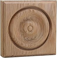 Vista 4 de EWAP40 Rosette Casing Corner Block 1" x 4" Cuadrado Sin Terminar, Cereza