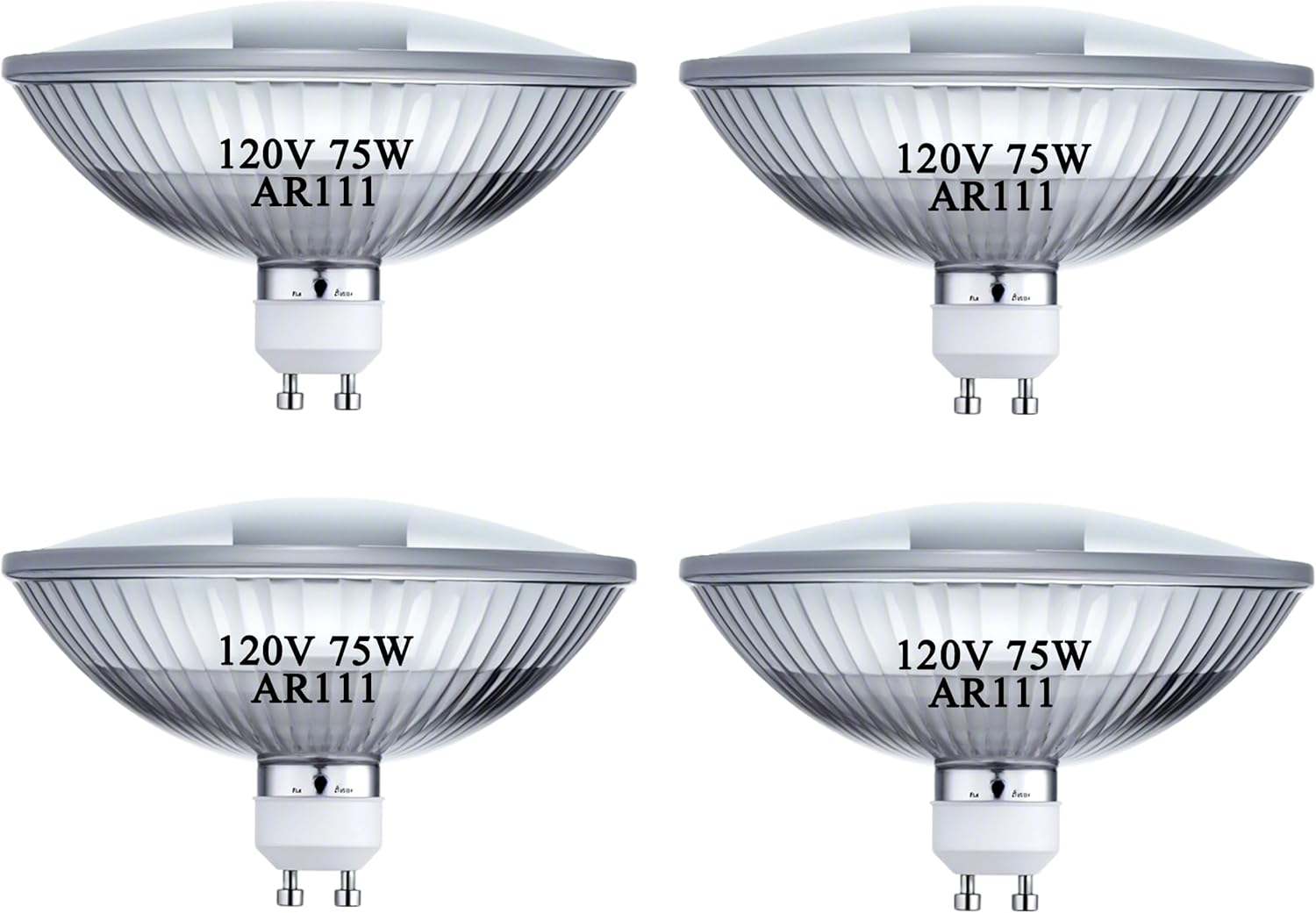 R111/GU10/FL 75W Halogen Flood Light Bulb,R111/GU10/FL Reflector Halogen Bulbs- GU10 Base (Twist & Lock) Glass Cover for Landscape, Downlights, Recessed Lighting