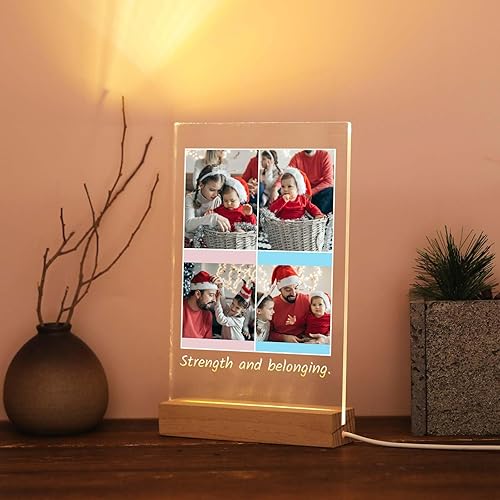 Miniatura 3 de Placa de collage de fotos personalizada, marco de fotos personalizado, regalo de arte de vidrio para mejores amigos, San Valentín, compromiso, boda,