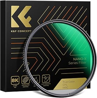 K&F Concept 67mm True Color Polarising Filter Circular Polarizing CPL, Ultra Definition, 28 Layer Multi Coated Polarized MRC Filter (Nano-X Series)