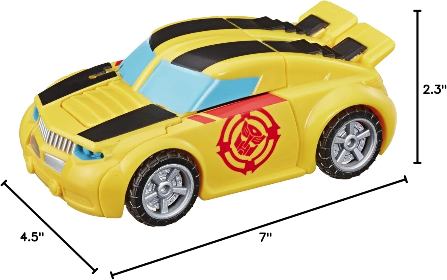 Transformers Playskool Heroes Rescue Bots Academy Bumblebee Converting Toy Robot, 4.5" Action Figure, Toys for Kids Ages 3 & Up