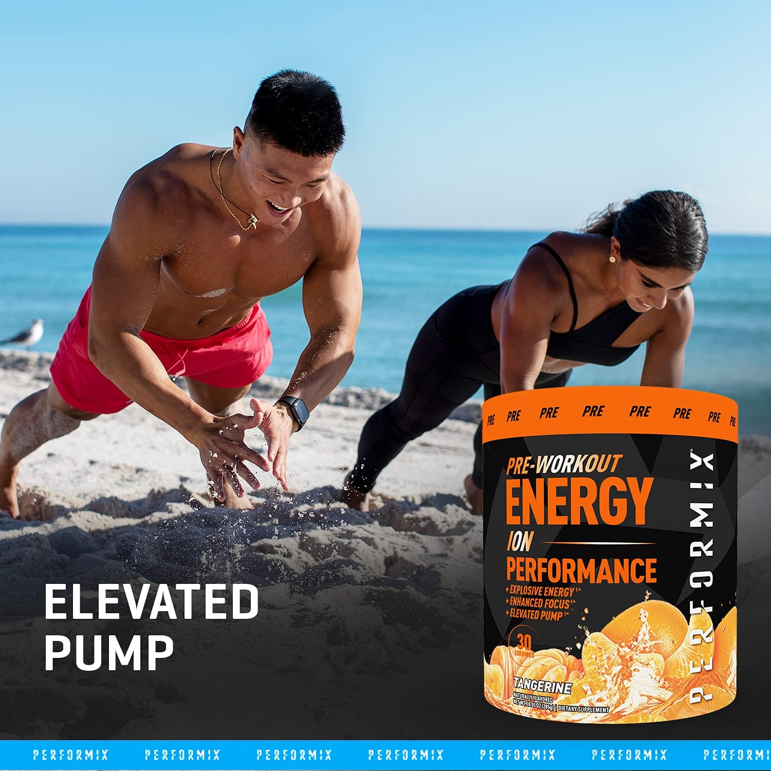 PERFORMIX ION Pre-Workout Powder, Explosive Energy, Enhanced Focus, Elevated Pump (30 Servings, Tangerine)