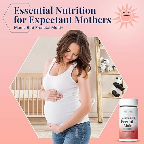 Miniatura 8 de Best Nest Wellness - Mama Bird Postnatal -Vitamina posnatal, una vez al día, hecha con alimentos enteros, mezcla orgánica, L-metilfolato (ácido