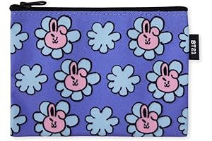 BT21 FLOWER COLLECTION COOKY Character Small Coin Purse ID Credit Card Wallet...