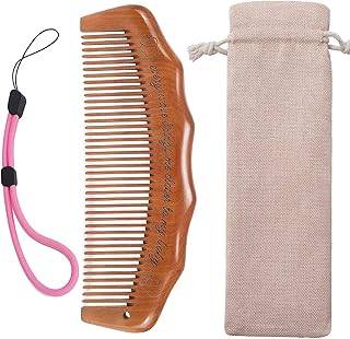Moreinday Labor Comb, Peachwood Birth Comb for Labor Pain with Wrist Adjustable Strip for Expecting Moms