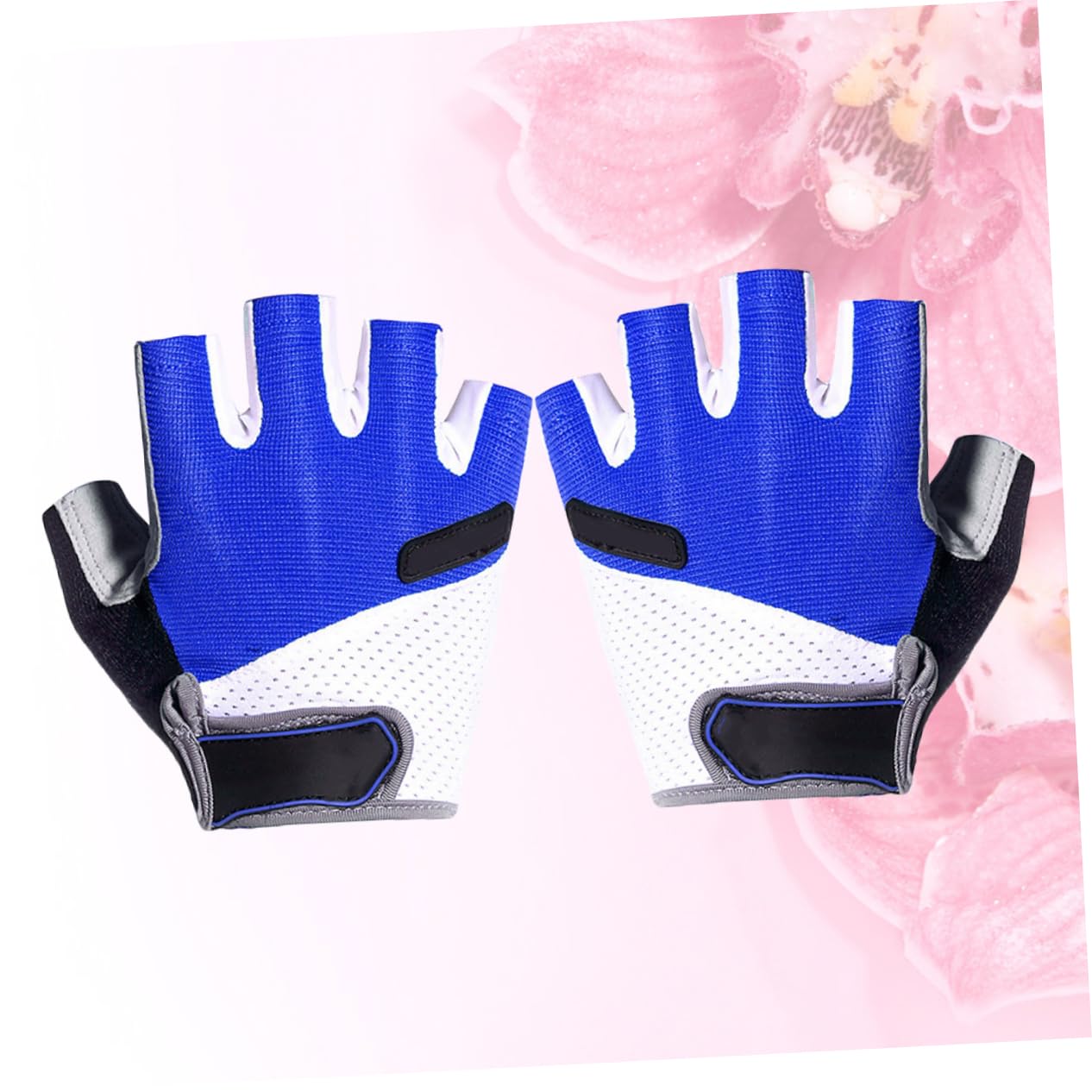 TOVINANNA 1Pair Breathable XL Half Finger Cycling Gloves Unisex Sports Gloves for Outdoor Activities Sweat Shockproof Skid Resistant Comfortable Design Blue Color