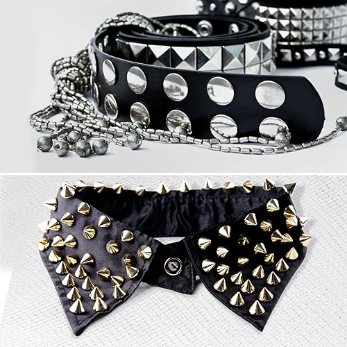 Miniatura 7 de uxcell 100 tachuelas acrílicas con forma de cono de espiga, 0.316 x 0.315 pulgadas, parte trasera plana, pegamento para coser en cuentas punk, para