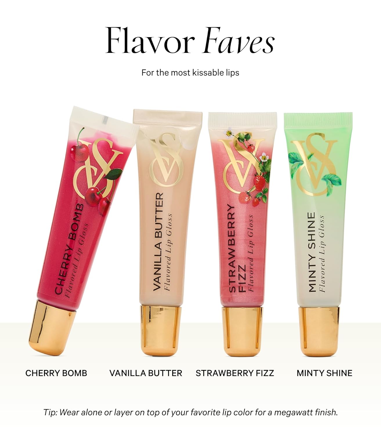 Victoria's Secret 4-Piece Flavor Favorites Lip Gloss Gift Set, Giftsets for women