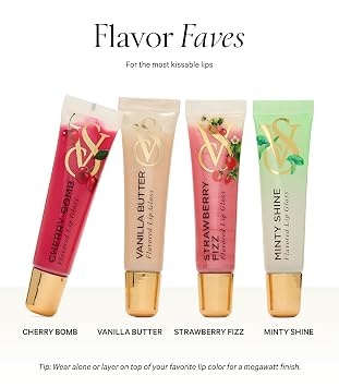 Victoria's Secret 4-Piece Flavor Favorites Lip Gloss Gift Set, Giftsets for women