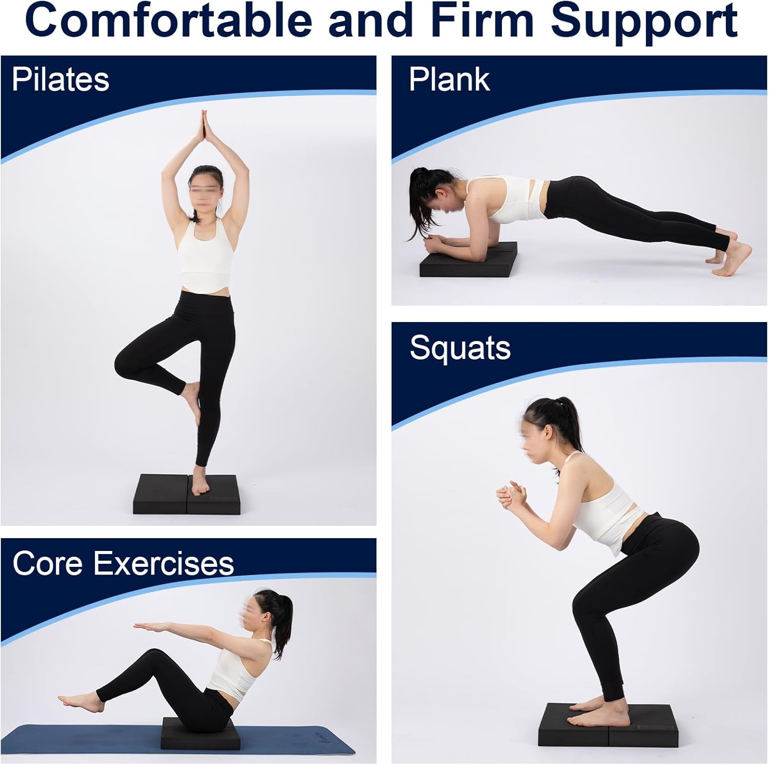 StrongTek Balance Pad & Yoga Wedge Kit – Core Rehab, Wrist Relief, and Flexibility Training
