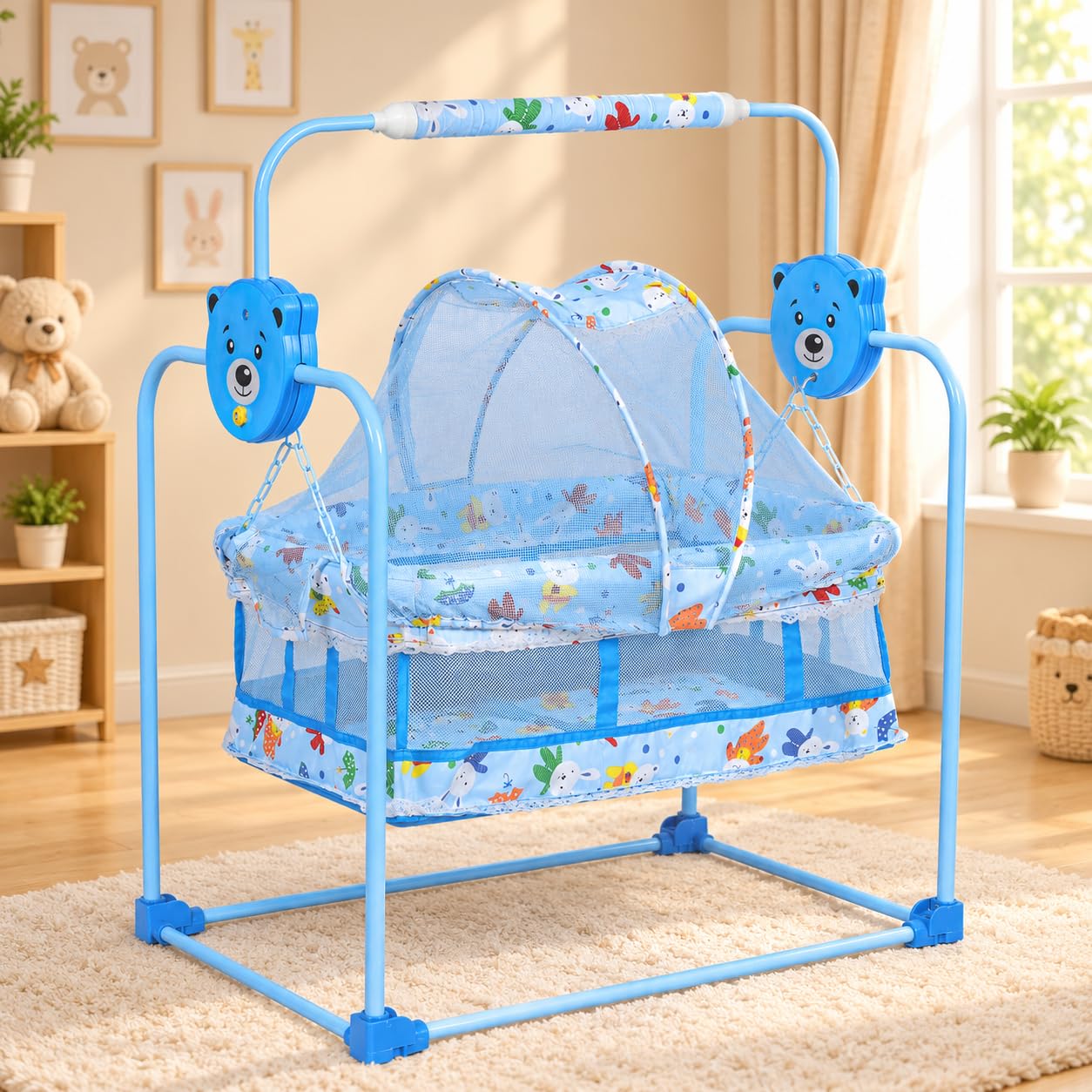 Buy FLIPZON Premium Baby Cradle with Swing, Mosquito Net, Safety