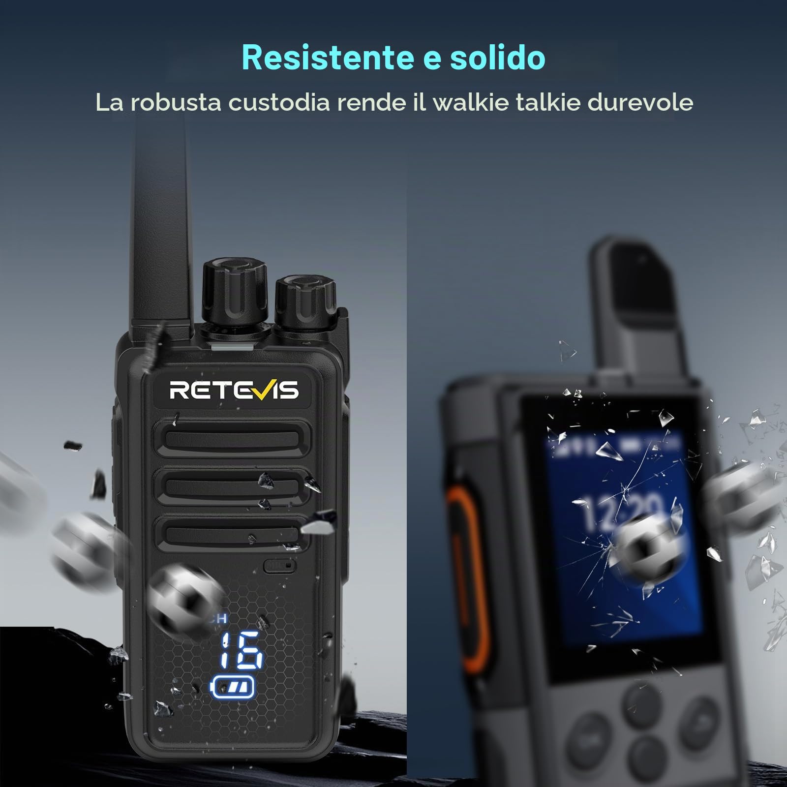Retevis RT668H Walkie Talkie Display Active View, con Caricatore 10 Vie, Walkie-Talkie VOX Ricaricabile, USB-C, PMR446 Radio Bidirezionale Professionale con Auricolare per Hotel, Sicurezza(Nero,10Pz)