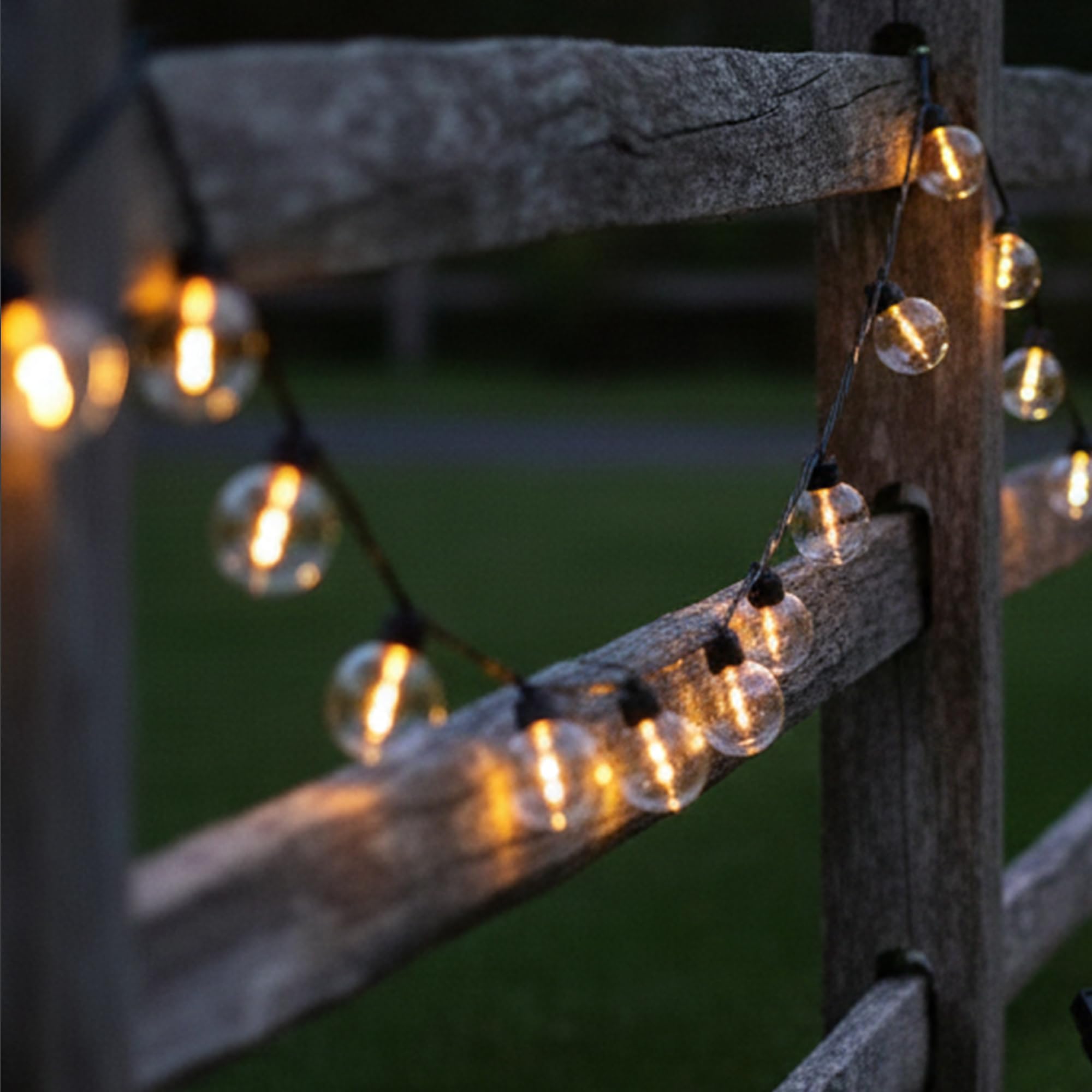 BESTY LIGHT Solar-Lichterkette mit 25 LED-Leuchtmitteln, warmweiß, dimmbar, 20 m