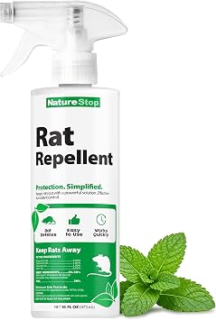 Rat Repellent Spray 16oz | Keeps Rats Away, Pet & Family Friendly, Plant-Based Active Ingredients, Indoor & Outdoor Use, Made in USA