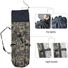 Allnice Fishing Tackle Bag Oxford Fishing Rod Case Portable High-capacity Fishing Pole Carry Organizer Outdoor Waterproof Fishing Tools Storage Bag for Fisherman (Multiolor)