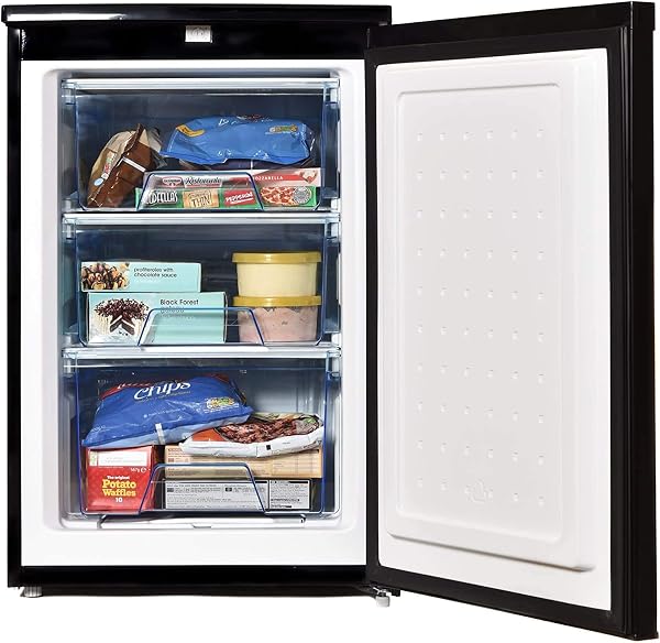 Igenix Freestanding Under Counter Larder Fridge & Freezer Set, Reversible Doors, 55 cm Wide, Black, 136 liters - 4