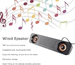 Long Speaker, Wired Desktop Speaker USB Powered Speaker with 360° Surround Sound Quality Restore HiFi Sound for Most Smart Devices Computer Speaker Ect