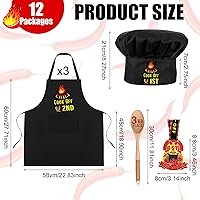 Vista 2 de Toulite 12 Pcs Chili Cook off Prizes Chili Cook off Decorations Include 3 1st 2nd 3rd Trophies Kitchen Cooking Aprons Chef Hat Engraved Spoon for