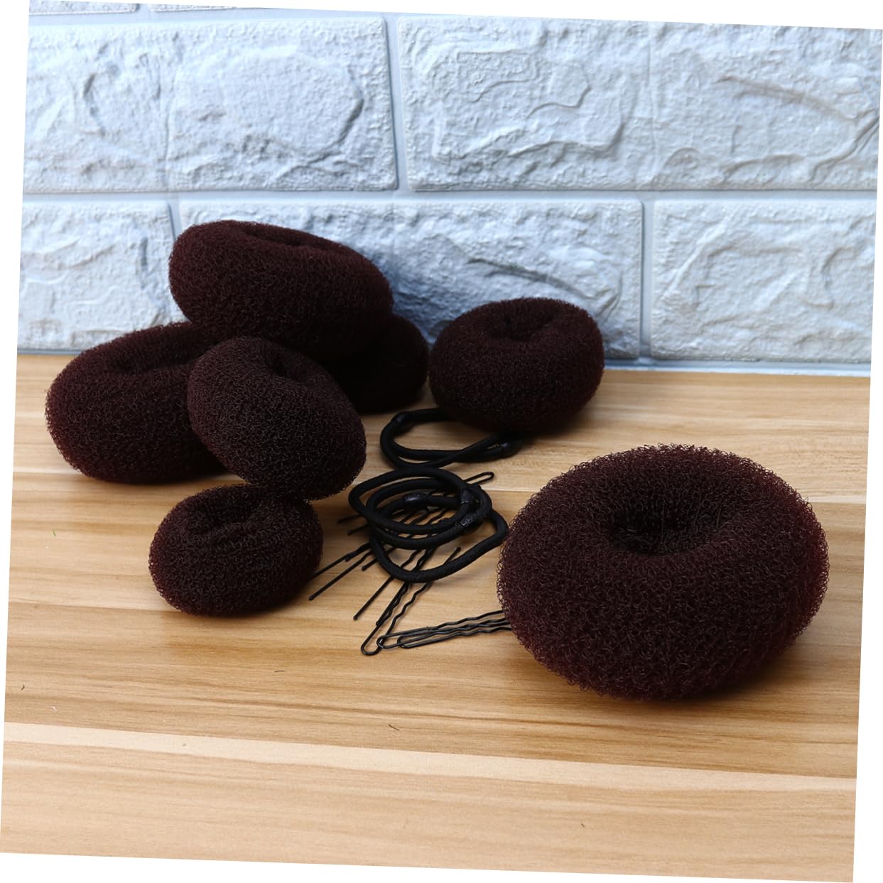Mikinona Donut Hair Bun -shaped Hairpins Bun Rings for Girls Women Bridals Daily Activities