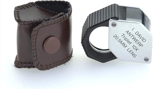 Moon I.David Loupe Magnifier for Diamond Jewellery and Gemstone 10x 21mm (Free Lanyard & Cover)