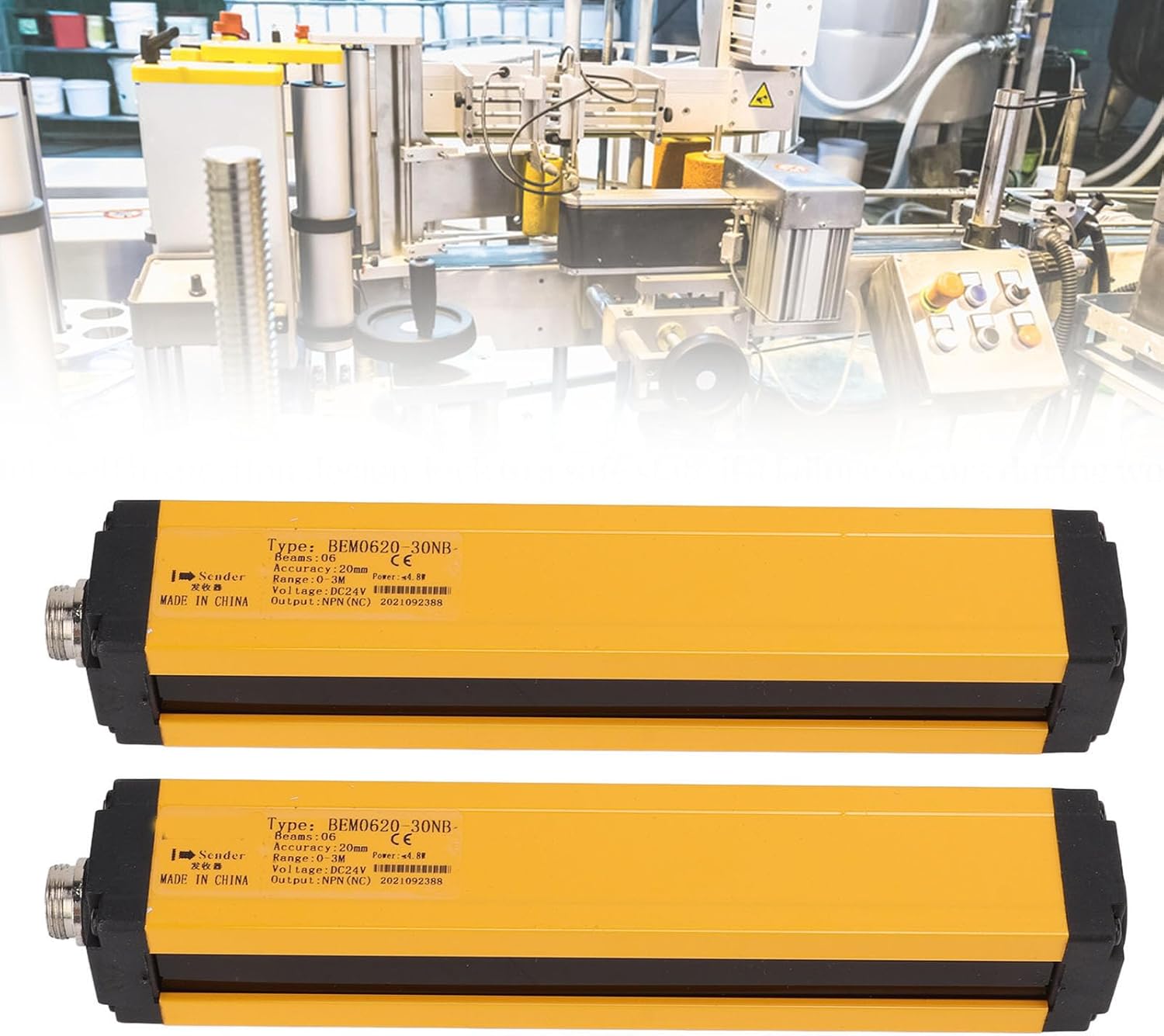 Front view of the Zoeyilan BEM0620-30NB Safety Light Curtain