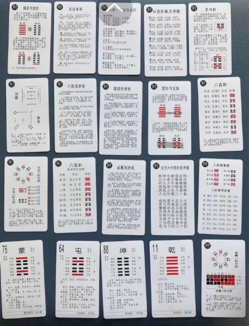 易経の知識 易占・六十四卦カード(80枚拡大版) タロット 易学 易断