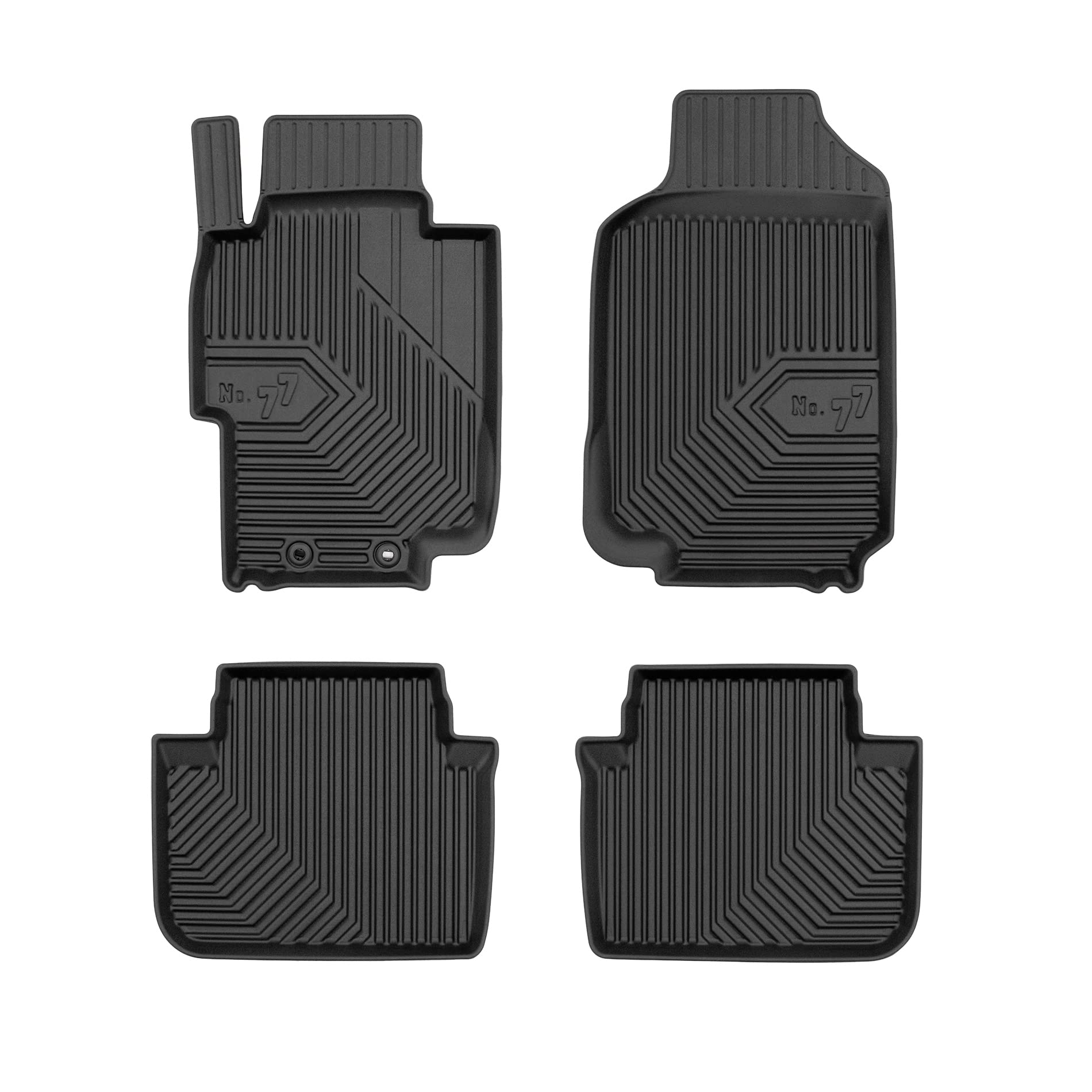 FROGUM No.77 Alfombrillas para Coche Alfombras para Honda Accord VII 2002-2008 | Borde Alto | para Todo el año | Tamaño