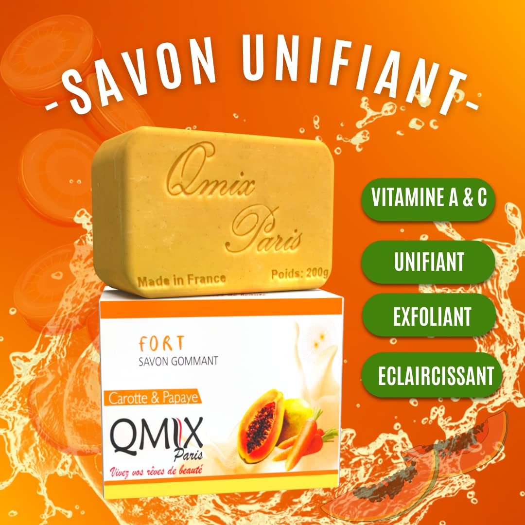 Savon Molato Ultra 1kg - Éclaircissant & Gommant à La Papaye, Carotte, Collagène