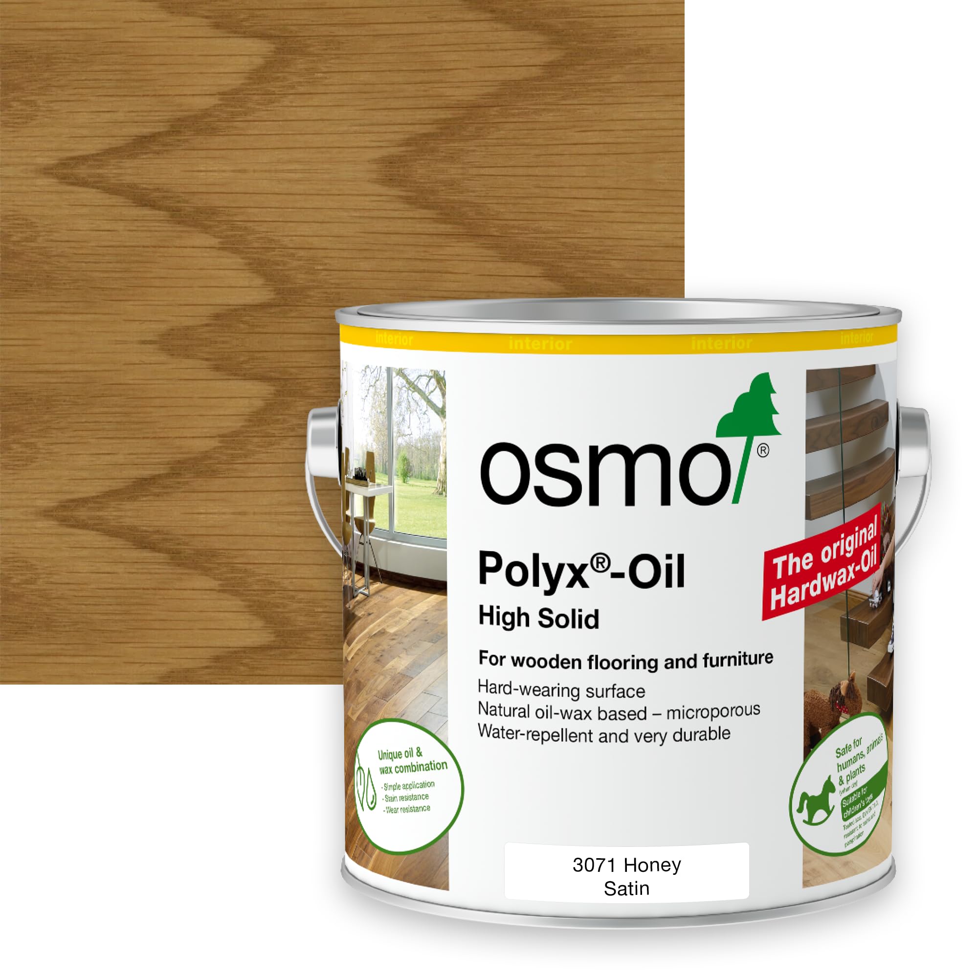 Ambience hardwood flooring Osmo Polyx Oil Tints, Satin Finish (2.5l, 3071 Honey, Satin Finish)