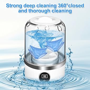 Portable Washing Machine, With a USB mini Washing Machine, 600 g Tragbare Underwear Washing Machines, Suitable for travel camping dormitories (White)