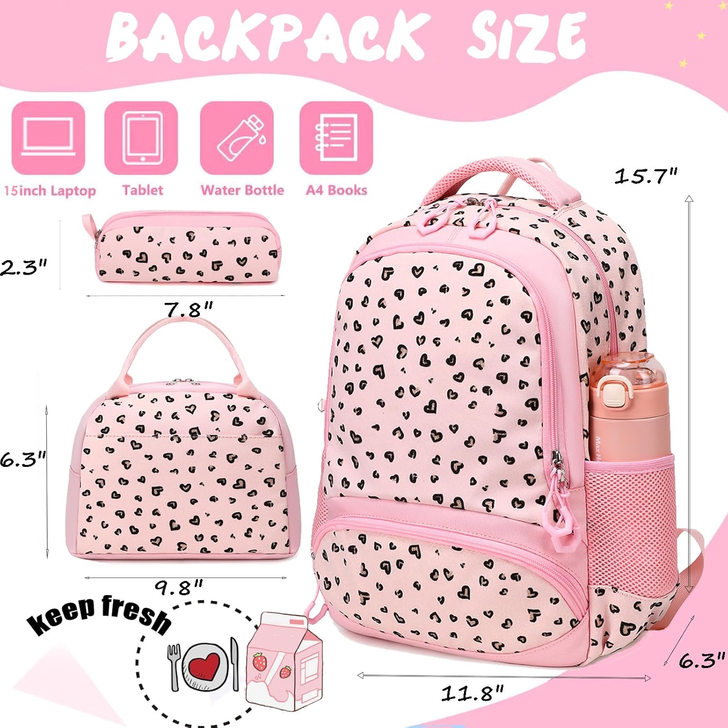 Unicorn Backpack for Girls School Backpack for Girls Unicorn Bookbag School Bag Set for Elementary Back to School
