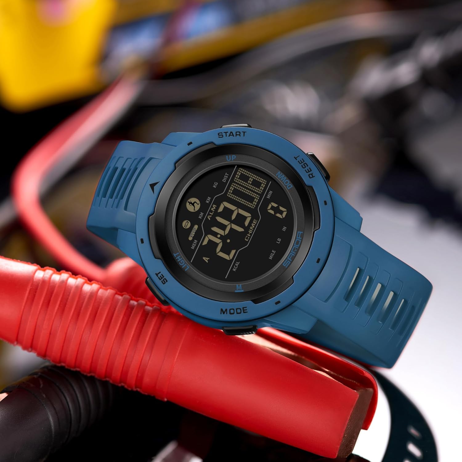 findtime Men's Digital Watch Waterproof Pedometer Watches Sport Watch Step Counter Calorie Military Watch with Stopwatch Alarm LED Backlight Countdown - Image 5