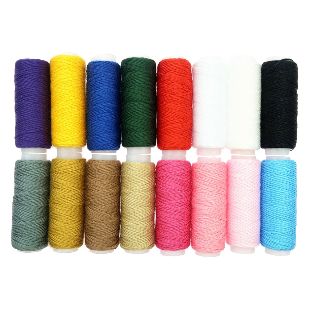 Anbau 16Pcs Sewing Machine 100 Polyester Thread for Coat Jeans Sewing