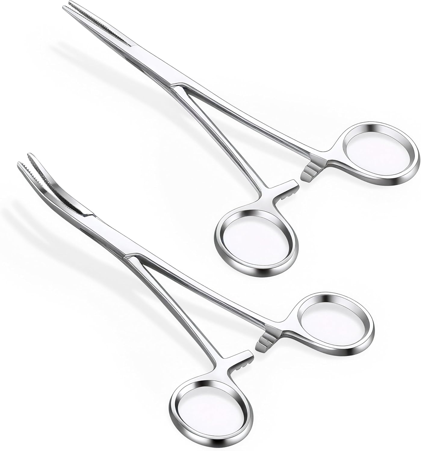 GEMQUEEN Piercing Taper Pliers Ball Grabber Tool for Changing Jewelry - Curved and Straight Forceps Stainless Steel 14G 16G 18G Flat Back Earrings Insertion Tool Body Piercing Kit for Ear Nose Lip