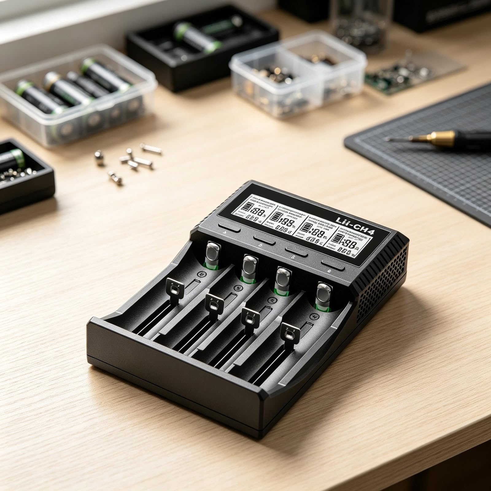 Batteriefach mit LCD Bildschirm für Hobby Routinen zu Hause