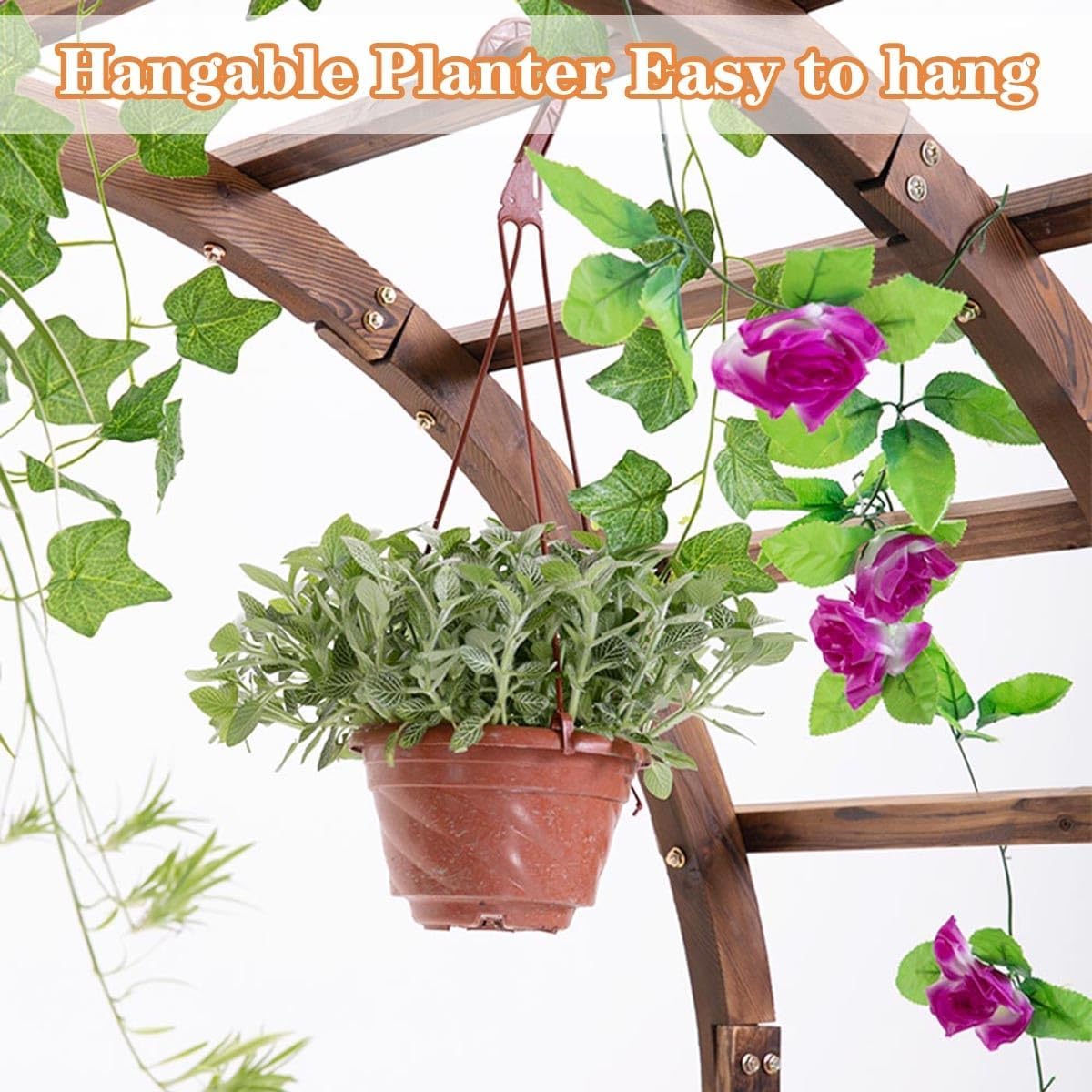 Traliccio da giardino in legno, robusto supporto per rampicanti e fiori, decorazione per esterni per cortili, cortili e giardini vetable, per gli appassionati di piante
