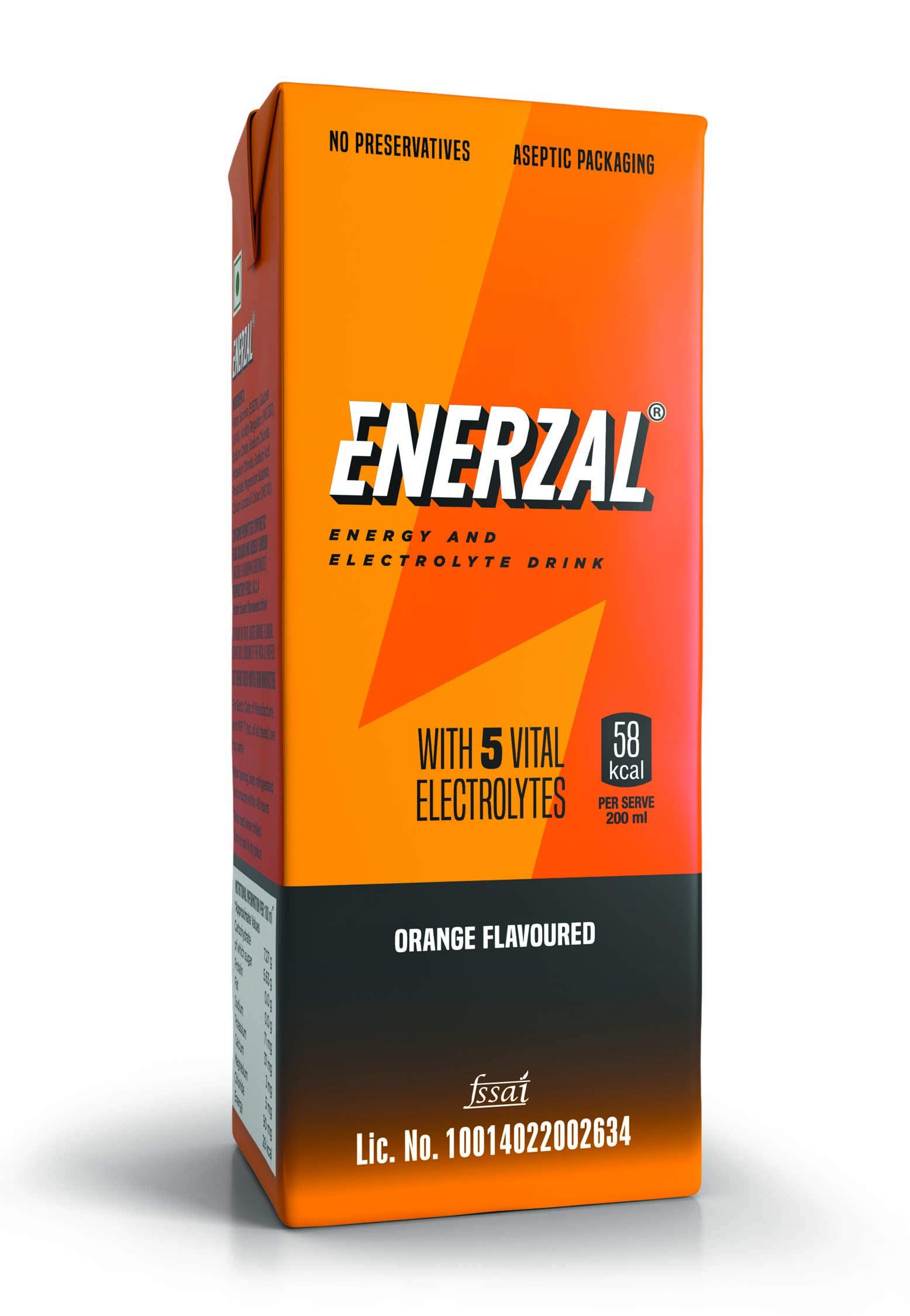 Enerzal Energy Drink Powder 1 KG Lime Flavour with 200ml Orange Flavor