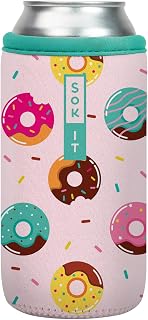 Sok It CanSok Sleeve for Beer & Soda Insulated Neoprene Cover (Donut Delight, 16oz Can Sleeve)
