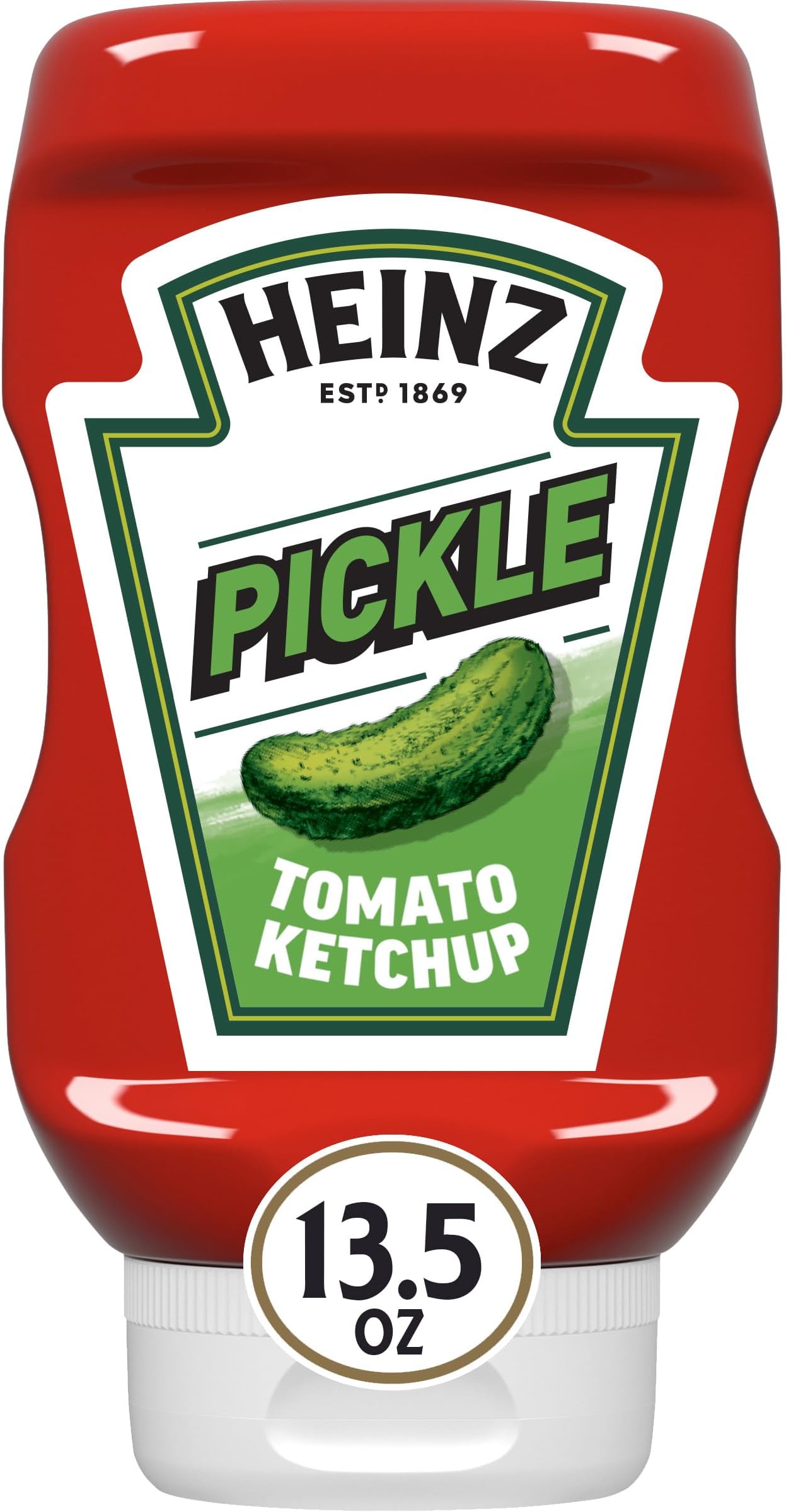 Heinz Tomato Ketchup with Pickle Seasoning, 13.5 oz Bottle