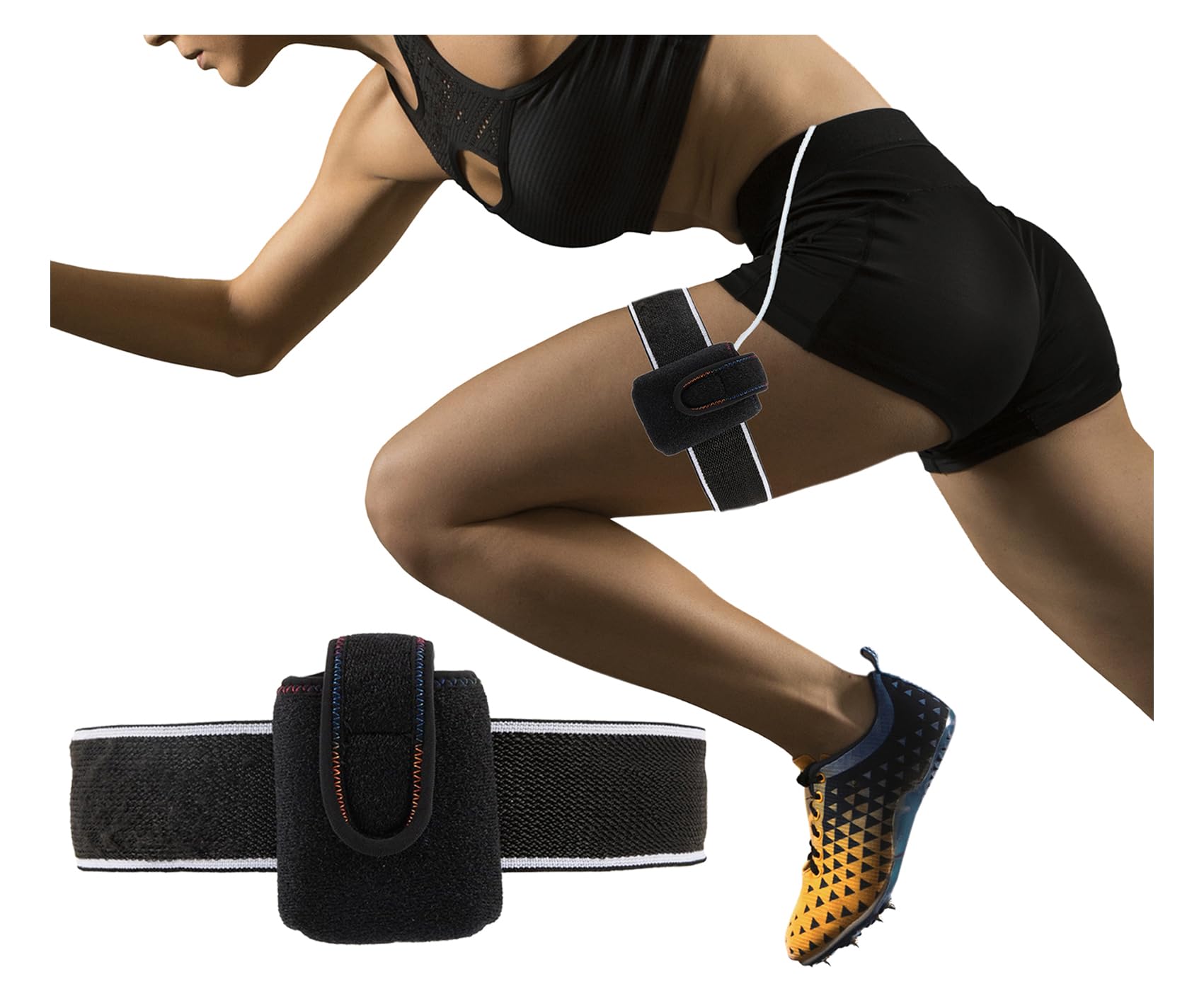 Insulin Pump Holder Breathable Diabetic Running Thigh Belt Bracket Adjustable Insulin Pump Pouch Accessories, Elastic Thigh Belt Insulin Pump Bracket, Insulin Pump Thigh Belt