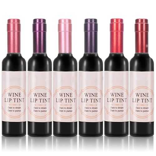 Miniatura 9 de Tinte labial de vino de 6 colores, juego de brillo de labios impermeable de larga duración, juego de lápiz labial líquido mate para niñas y mujeres