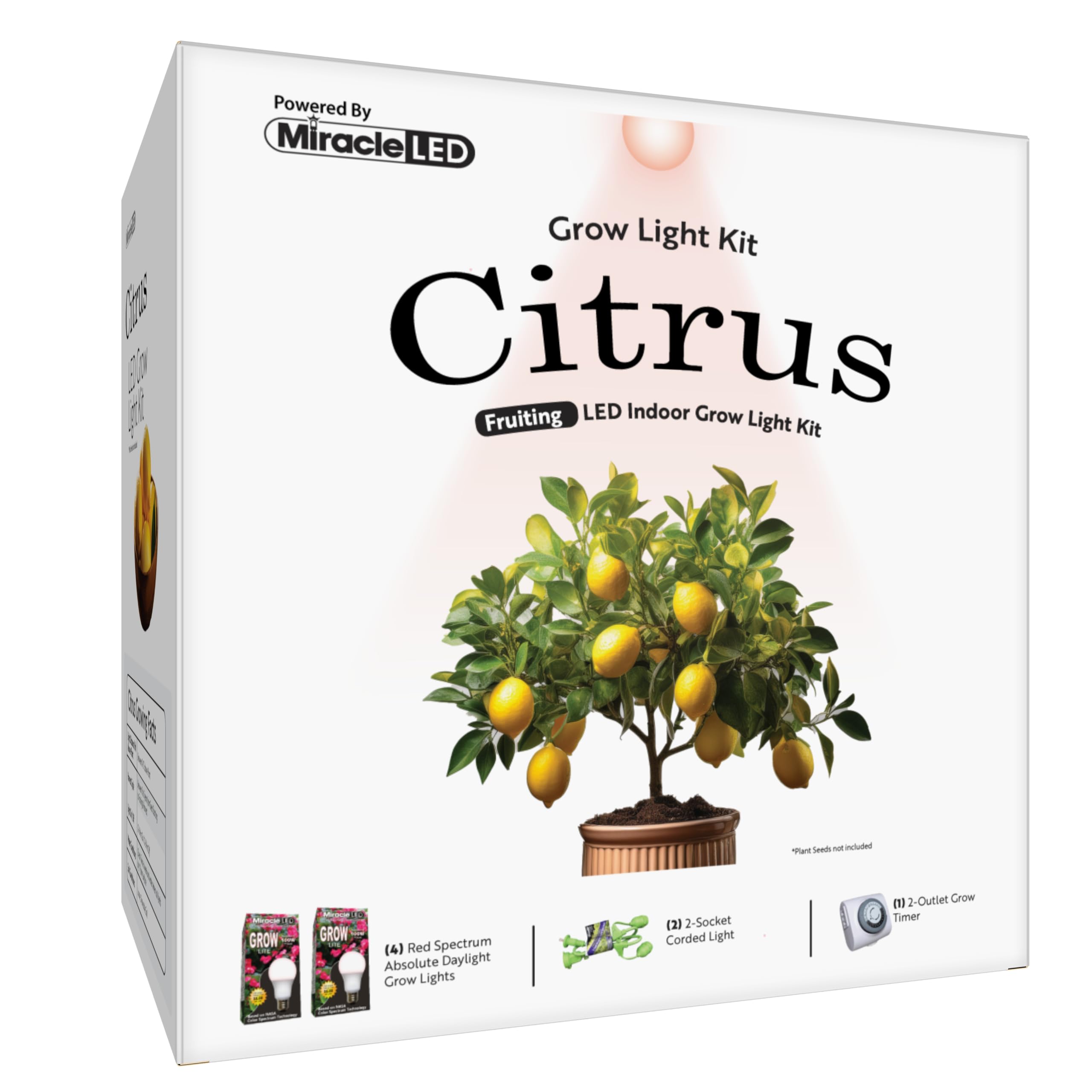 Kit de démarrage de lampes de croissance pour agrumes Miracle LED contre le manque de soleil