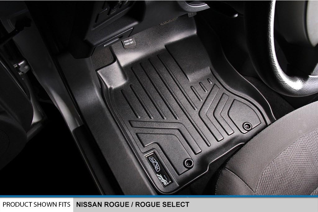 SMARTLINER Custom Fit Floor Mats 2 Row Liner Set Compatible with 2008-2013 Nissan Rogue - Image 2