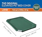 Coolaroo Replacement Cover, The Original Elevated Pet Bed by Coolaroo, Large, Brunswick Green