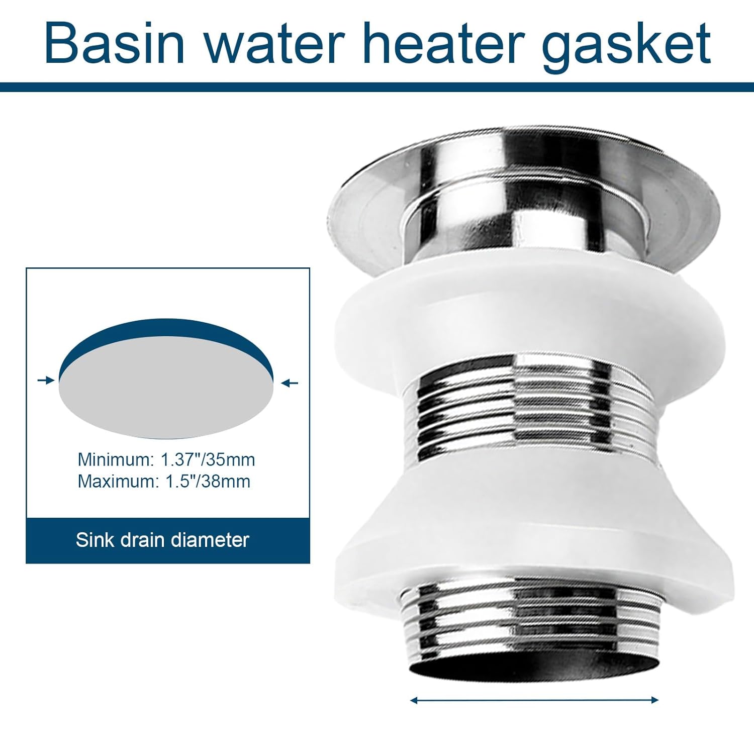 4pcs Universal Basin Drain Gasket, Silicone Seals Drainage Ring Bathroom Pop Up Sink Drain Plug Rubber Washer Overflow Stopper Replacement for Kitchen Bath Tub Bathtub Toilet
