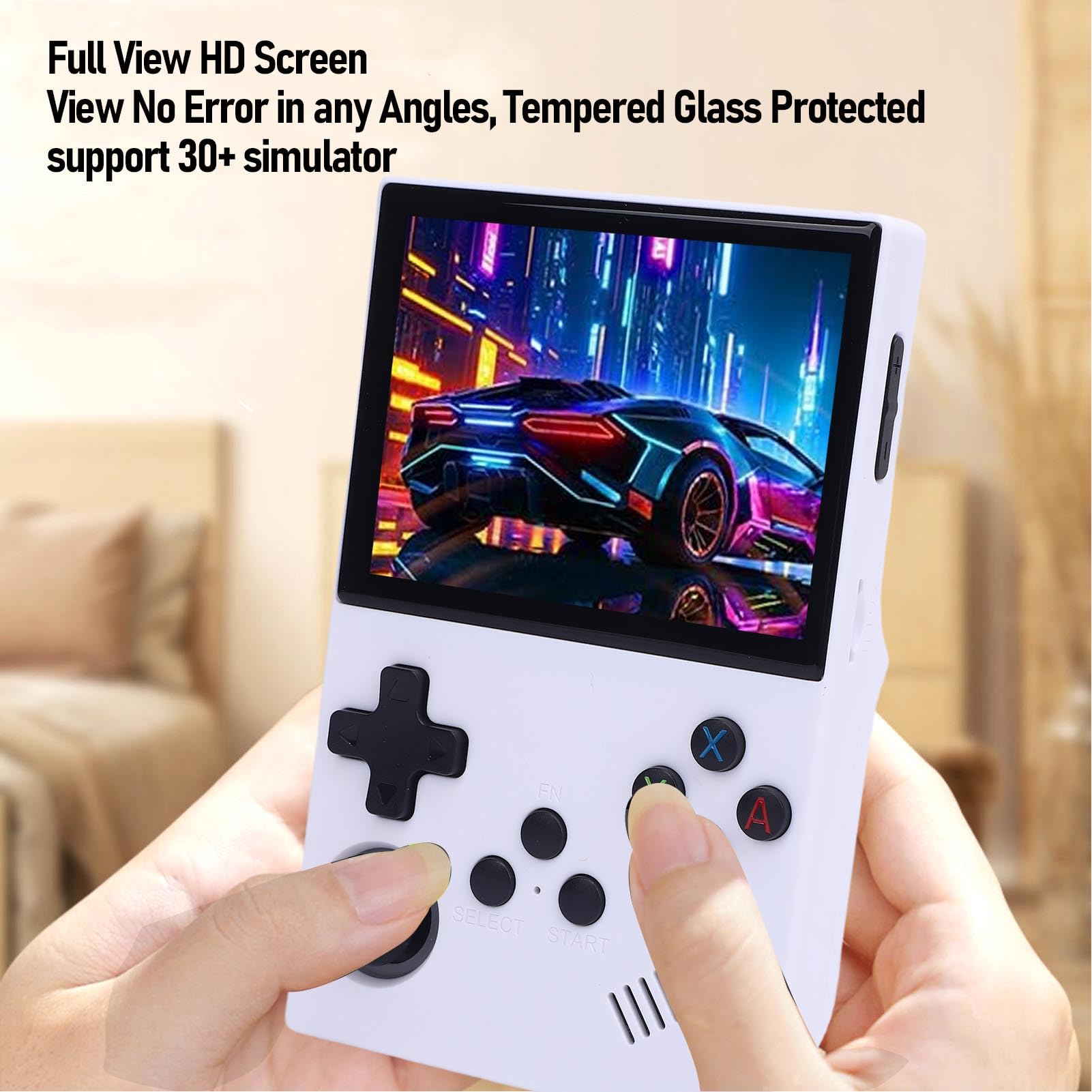 Konsola Gier Retro, Przenośna Ręczna Konsola do Gry z Układem Gier RK3326, Ekranem 3,5 -calowym, Ergonomicznym Joystick i baterią 3500 MAh na 2D i Kilka 3D (64G)